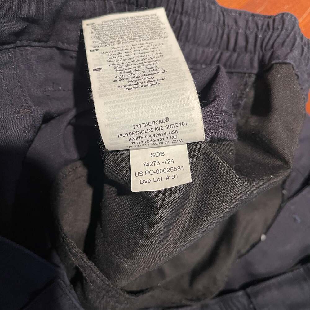 5.11 Tactical Series Pants Mens 36 x 34 Blue Cargo Canvas Straight Leg - Picture 4 of 9